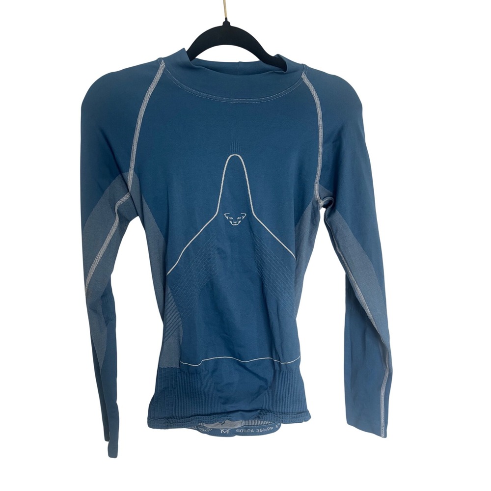 Dynafit Mens Blue Long Sleeve Performance Base Layer Shirt Size M